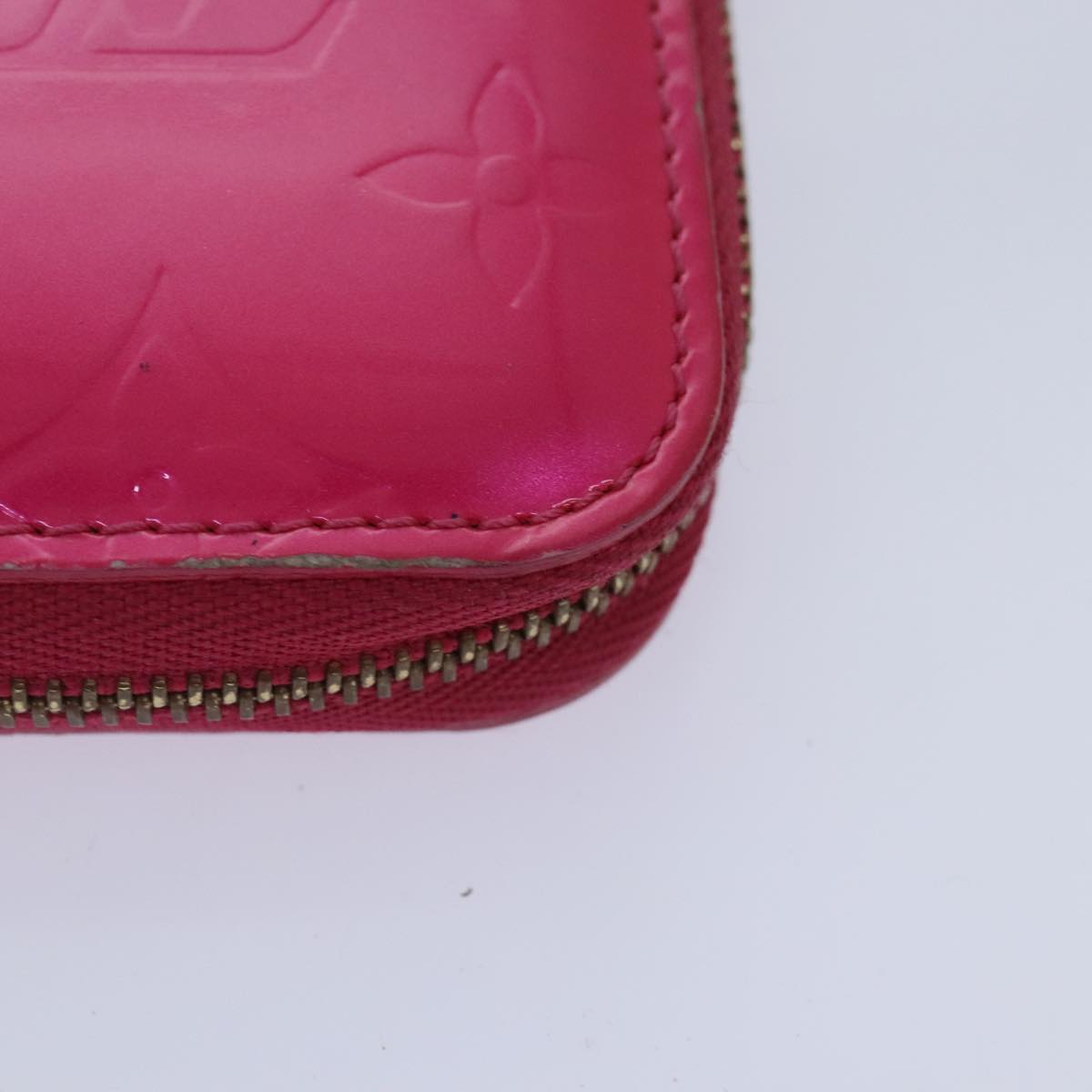 LOUIS VUITTON Monogram Vernis Eldridge Wallet Fuchsia Pink M91240 LV Auth 93651