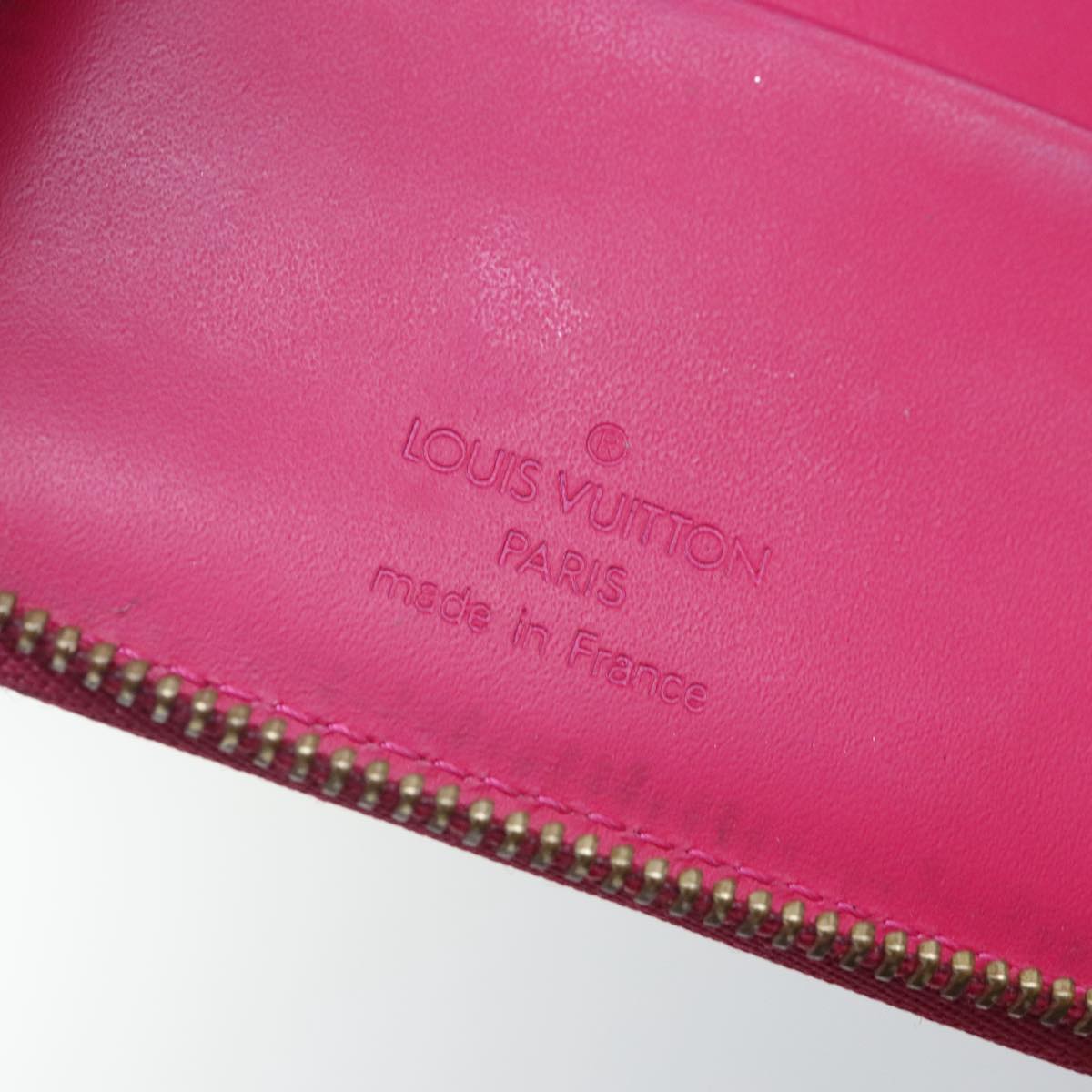 LOUIS VUITTON Monogram Vernis Eldridge Wallet Fuchsia Pink M91240 LV Auth 93651