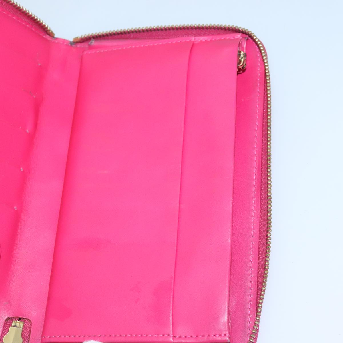 LOUIS VUITTON Monogram Vernis Eldridge Wallet Fuchsia Pink M91240 LV Auth 93651