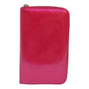 LOUIS VUITTON Monogram Vernis Eldridge Wallet Fuchsia Pink M91240 LV Auth 93651-2