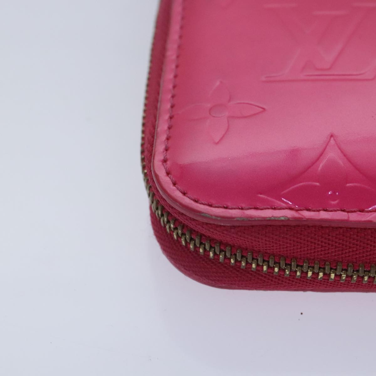 LOUIS VUITTON Monogram Vernis Eldridge Wallet Fuchsia Pink M91240 LV Auth 93651