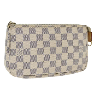 LOUIS VUITTON Damier Azur Pochette Accessoires Pouch N51986 LV Auth 93662
