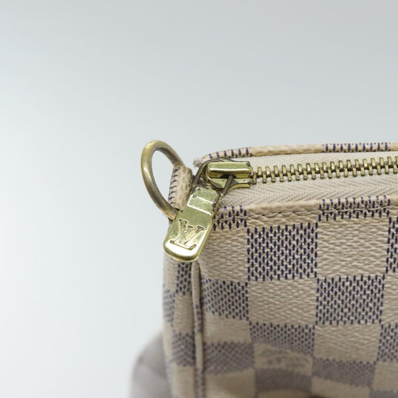 LOUIS VUITTON Damier Azur Pochette Accessoires Pouch N51986 LV Auth 93662
