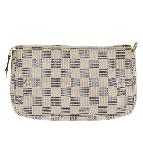LOUIS VUITTON Damier Azur Pochette Accessoires Pouch N51986 LV Auth 93662