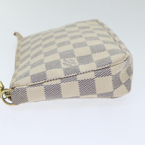 LOUIS VUITTON Damier Azur Pochette Accessoires Pouch N51986 LV Auth 93662