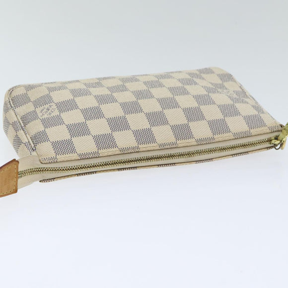 LOUIS VUITTON Damier Azur Pochette Accessoires Pouch N51986 LV Auth 93662
