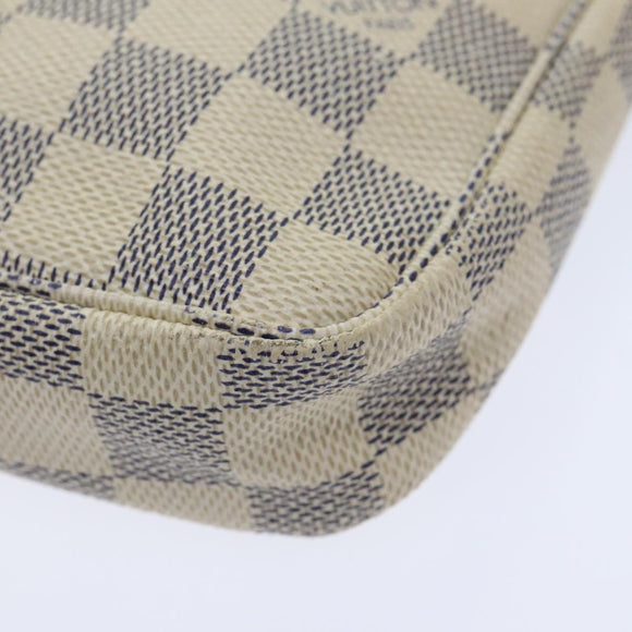 LOUIS VUITTON Damier Azur Pochette Accessoires Pouch N51986 LV Auth 93662