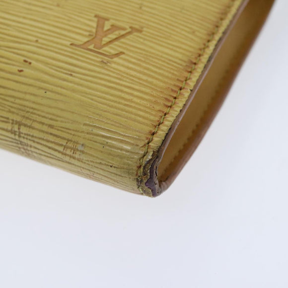 LOUIS VUITTON Epi Pochette Accessoires Pouch Yellow M52989 LV Auth 93680