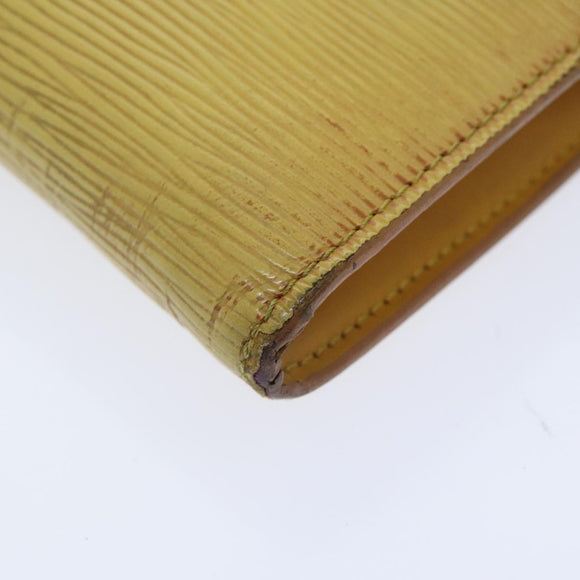 LOUIS VUITTON Epi Pochette Accessoires Pouch Yellow M52989 LV Auth 93680