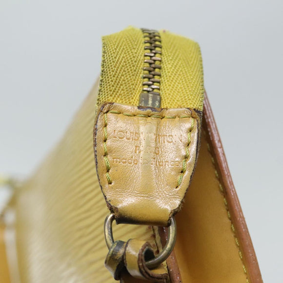 LOUIS VUITTON Epi Pochette Accessoires Pouch Yellow M52989 LV Auth 93680