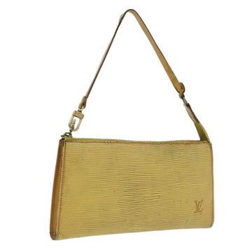 LOUIS VUITTON Epi Pochette Accessoires Pouch Yellow M52989 LV Auth 93680