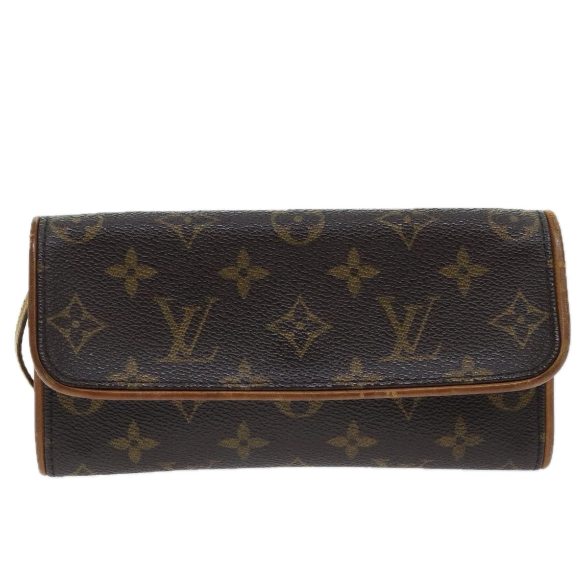 LOUIS VUITTON Monogram Pochette Twin PM Shoulder Bag M51854 LV Auth 93681