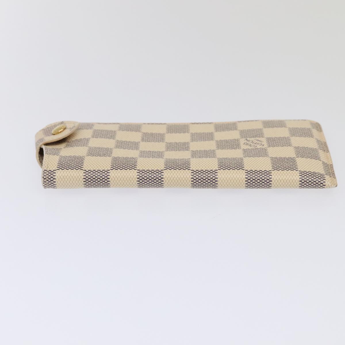 LOUIS VUITTON Damier Azur Etui A Lunettes MM Glasses Case N60025 LV Auth 93683A