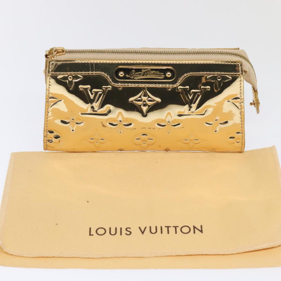 LOUIS VUITTON Monogram Miroir Trousse Cosmetic Pouch Dore M95604 LV Auth 93684A