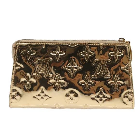LOUIS VUITTON Monogram Miroir Trousse Cosmetic Pouch Dore M95604 LV Auth 93684V