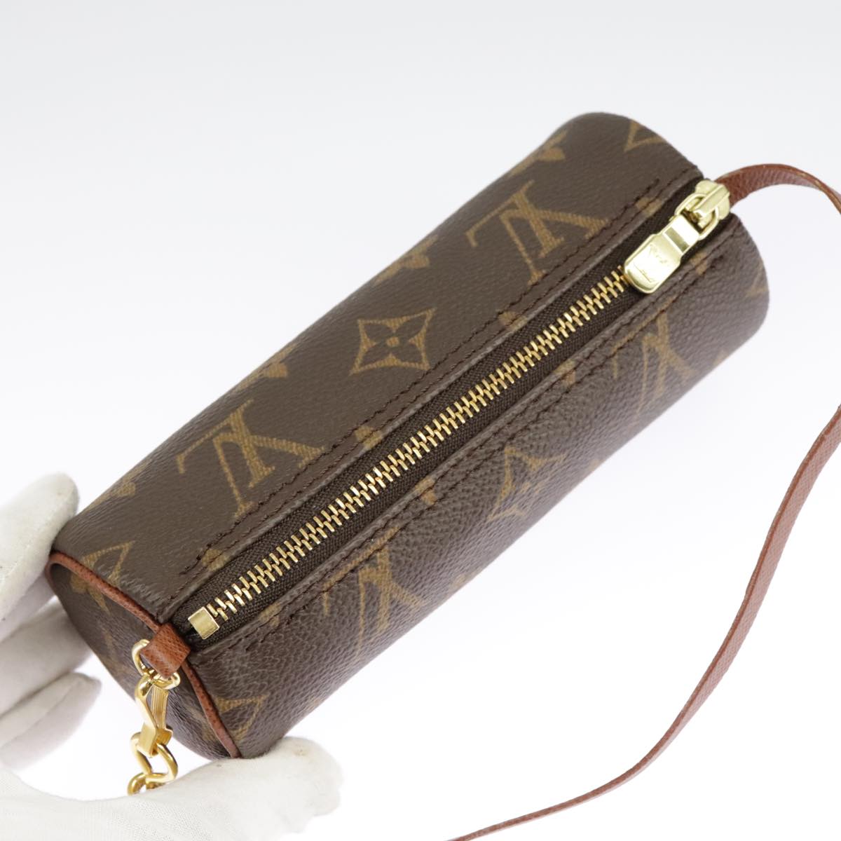 LOUIS VUITTON Monogram Papillon Pouch LV Auth 93687