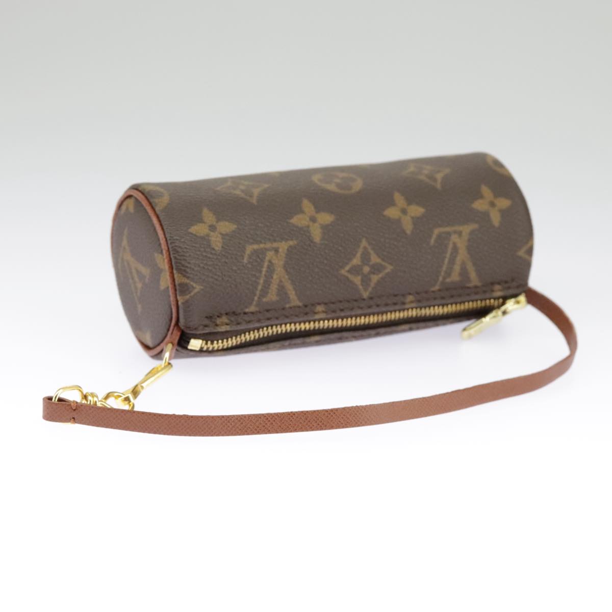 LOUIS VUITTON Monogram Papillon Pouch LV Auth 93687