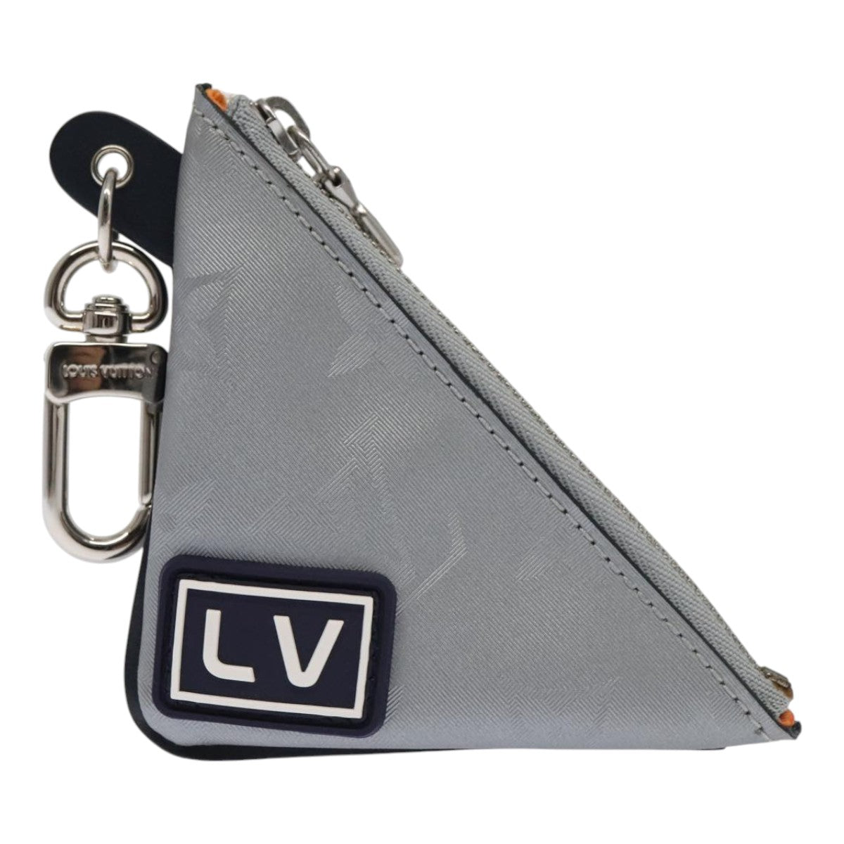 LOUIS VUITTON Monogram satellite Porte Cles Charm Silver MP2217 LV Auth 93701A - 0