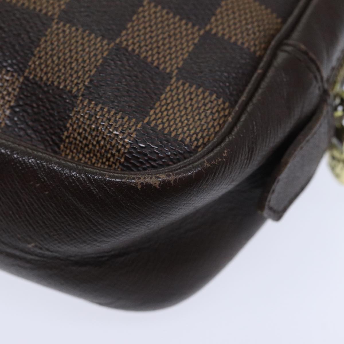 LOUIS VUITTON Damier Ebene Trousse Toilette25 Clutch Bag N47624 LV Auth 93707