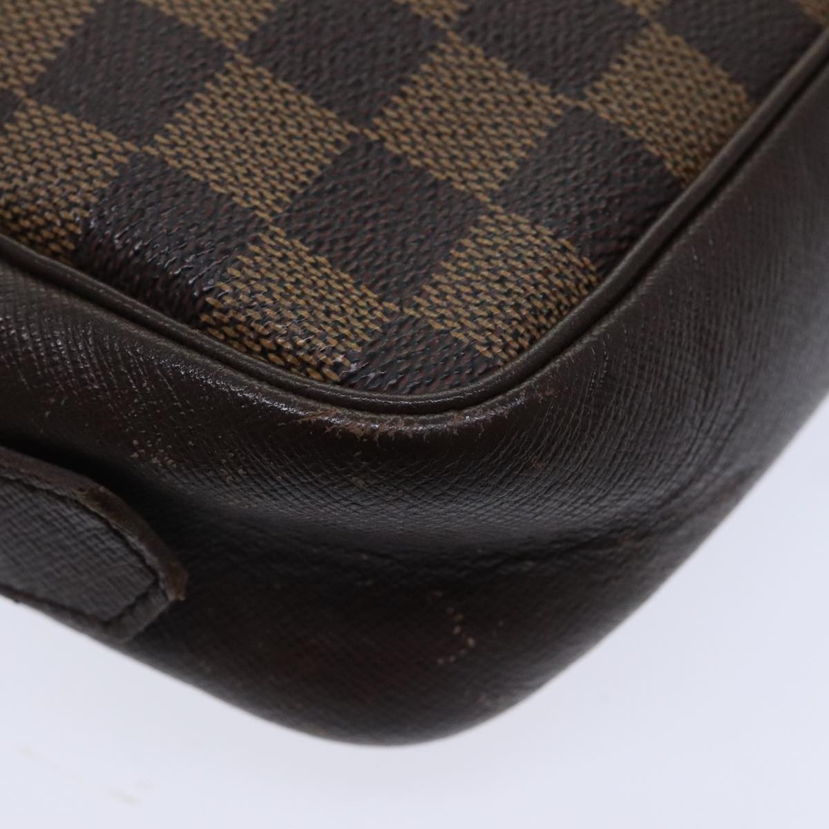 LOUIS VUITTON Damier Ebene Trousse Toilette25 Clutch Bag N47624 LV Auth 93707