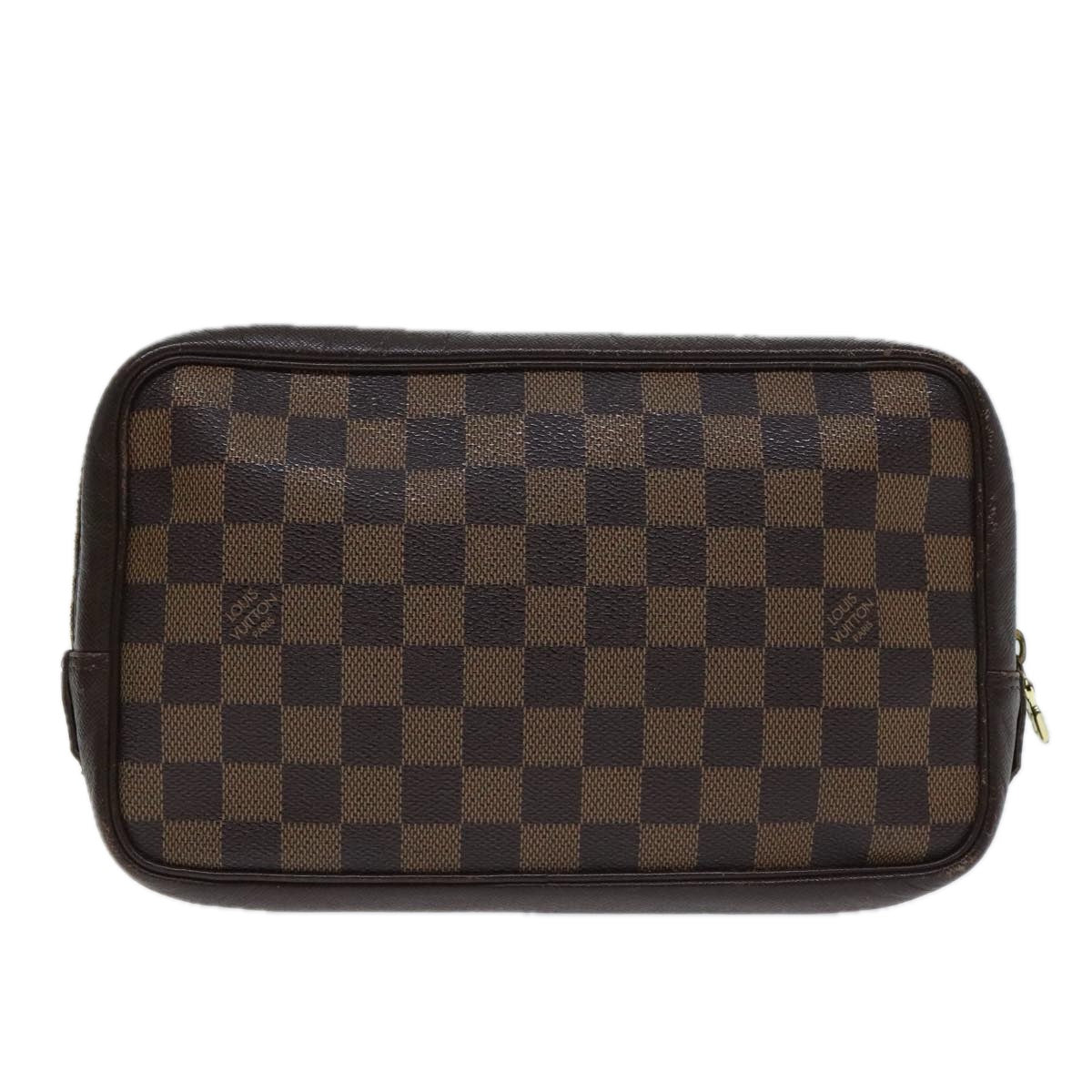 LOUIS VUITTON Damier Ebene Trousse Toilette25 Clutch Bag N47624 LV Auth 93707