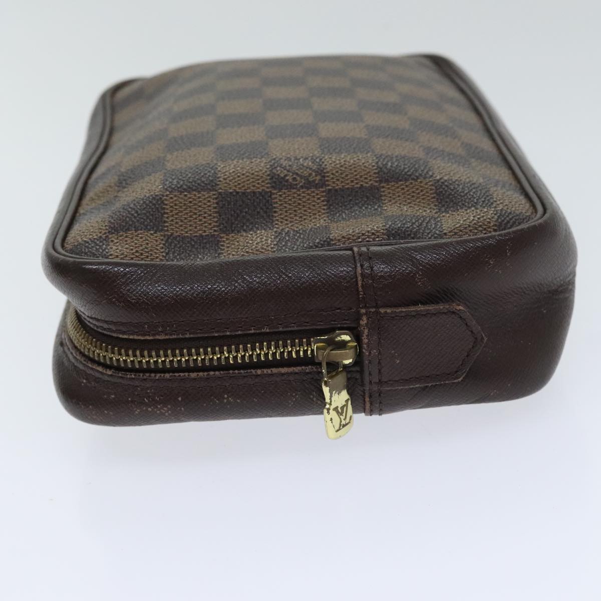 LOUIS VUITTON Damier Ebene Trousse Toilette25 Clutch Bag N47624 LV Auth 93707