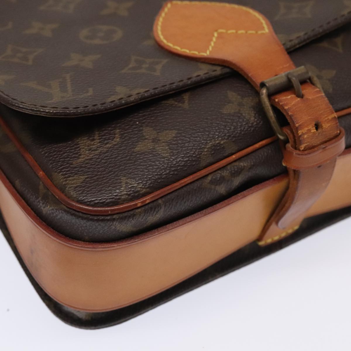 LOUIS VUITTON Monogram Cartouchiere MM Shoulder Bag M51253 LV Auth 93728