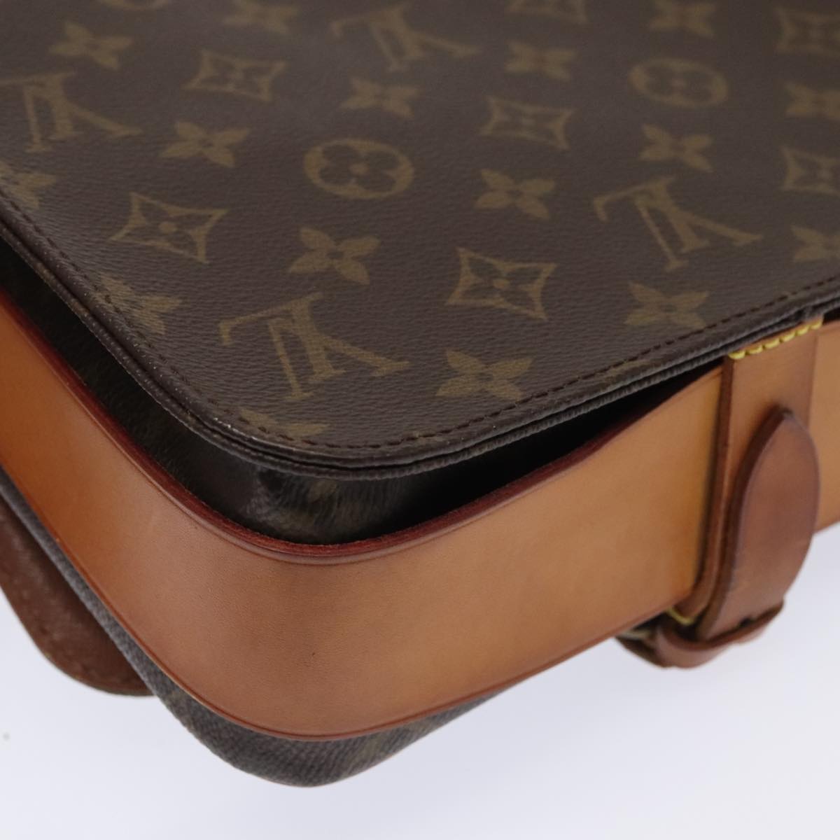 LOUIS VUITTON Monogram Cartouchiere MM Shoulder Bag M51253 LV Auth 93728