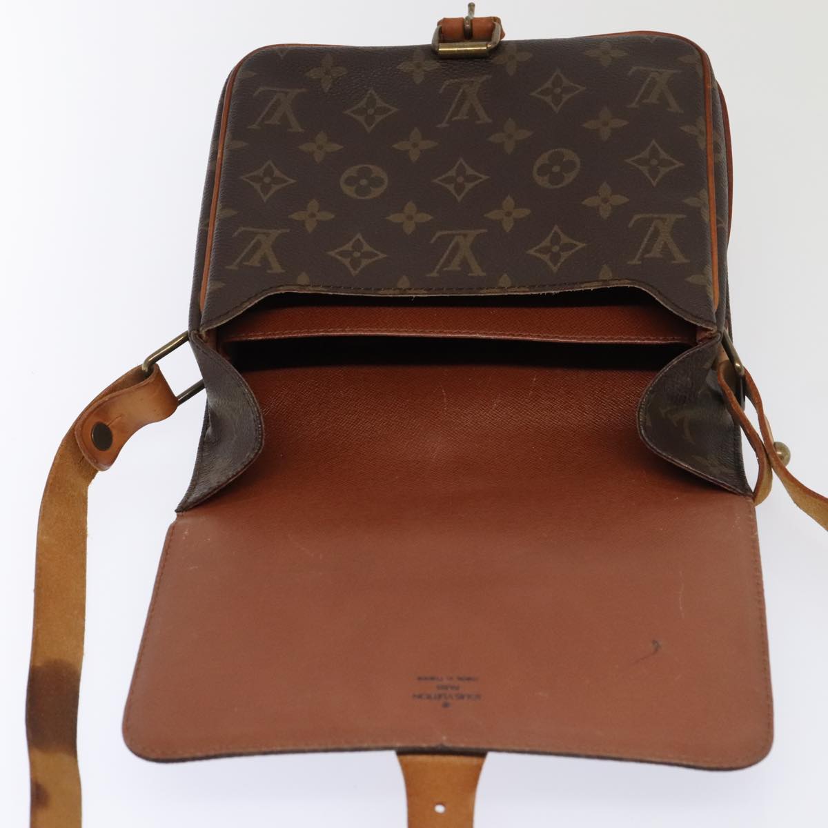 LOUIS VUITTON Monogram Cartouchiere MM Shoulder Bag M51253 LV Auth 93728