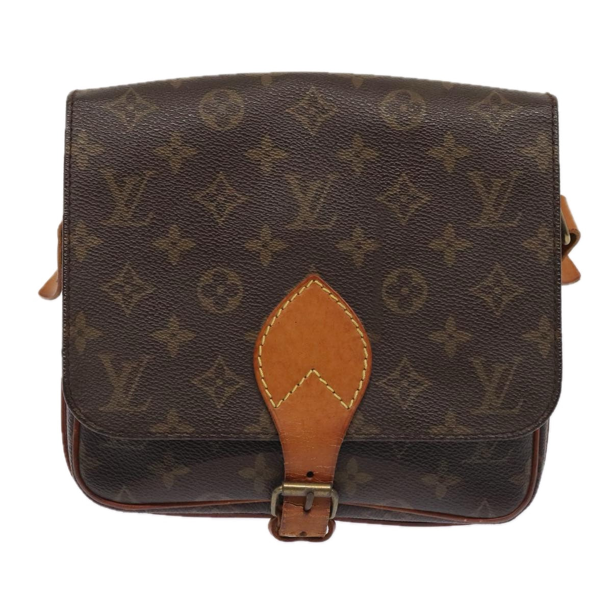 LOUIS VUITTON Monogram Cartouchiere MM Shoulder Bag M51253 LV Auth 93728