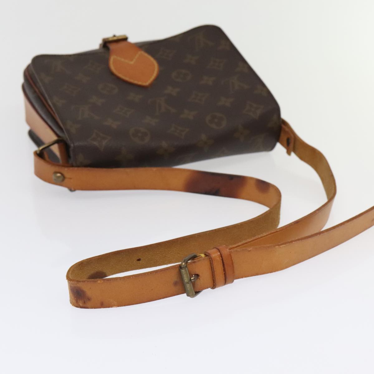 LOUIS VUITTON Monogram Cartouchiere MM Shoulder Bag M51253 LV Auth 93728