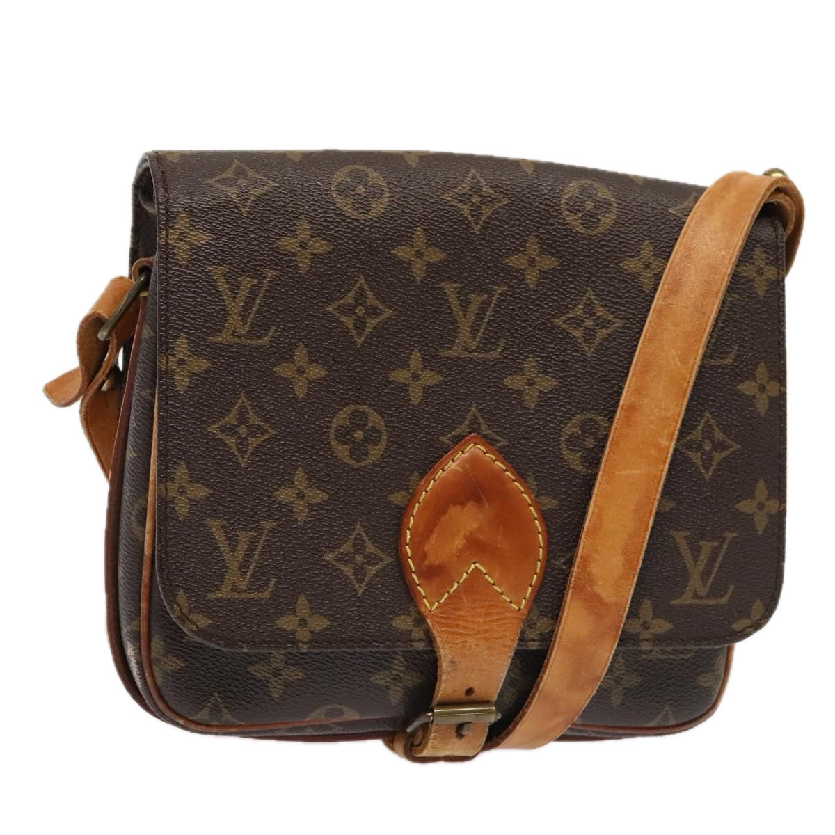 LOUIS VUITTON Monogram Cartouchiere MM Shoulder Bag M51253 LV Auth 93729