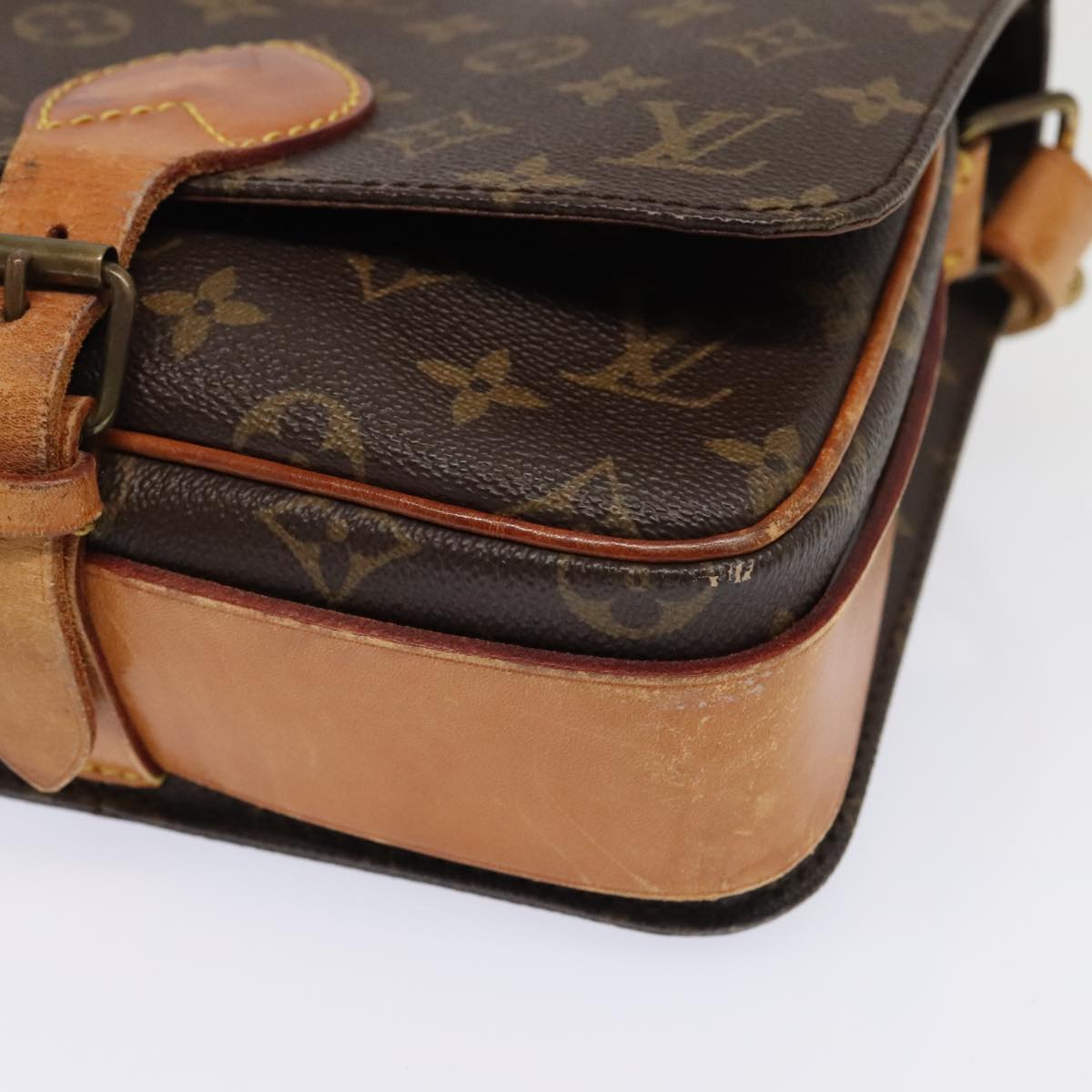 LOUIS VUITTON Monogram Cartouchiere MM Shoulder Bag M51253 LV Auth 93729