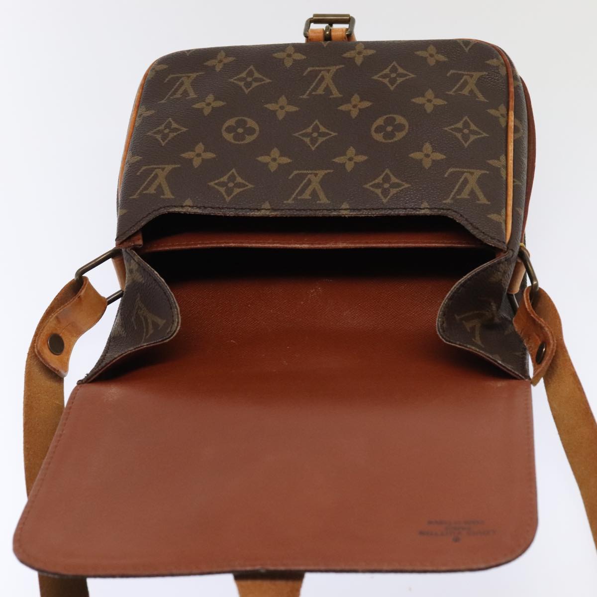 LOUIS VUITTON Monogram Cartouchiere MM Shoulder Bag M51253 LV Auth 93729