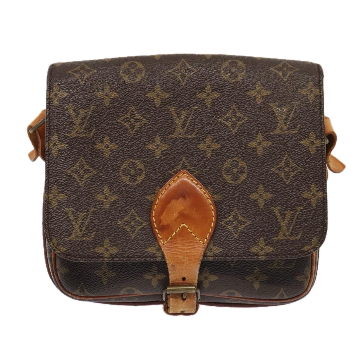 LOUIS VUITTON Monogram Cartouchiere MM Shoulder Bag M51253 LV Auth 93729