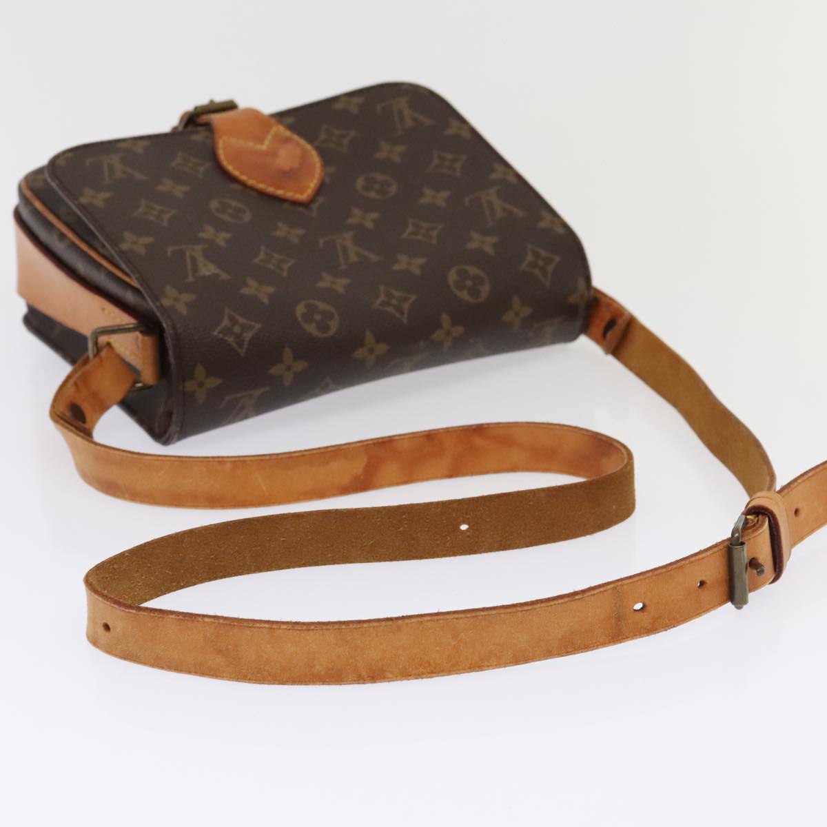 LOUIS VUITTON Monogram Cartouchiere MM Shoulder Bag M51253 LV Auth 93729