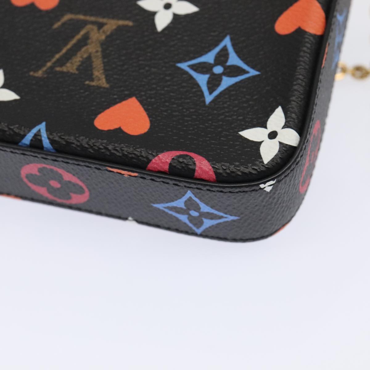 LOUIS VUITTON Monogram Game On Felicie Clutch Bag Black M80232 LV Auth 93736S