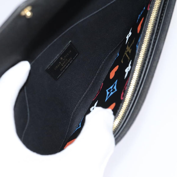 LOUIS VUITTON Monogram Game On Felicie Clutch Bag Black M80232 LV Auth 93736SM