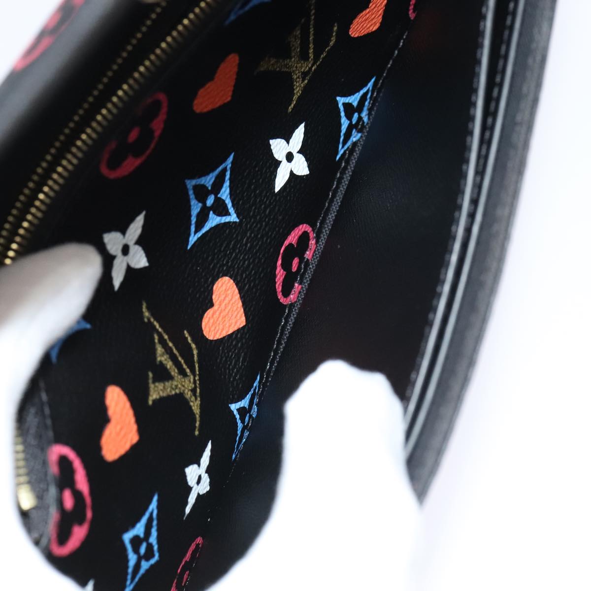 LOUIS VUITTON Monogram Game On Felicie Clutch Bag Black M80232 LV Auth 93736S