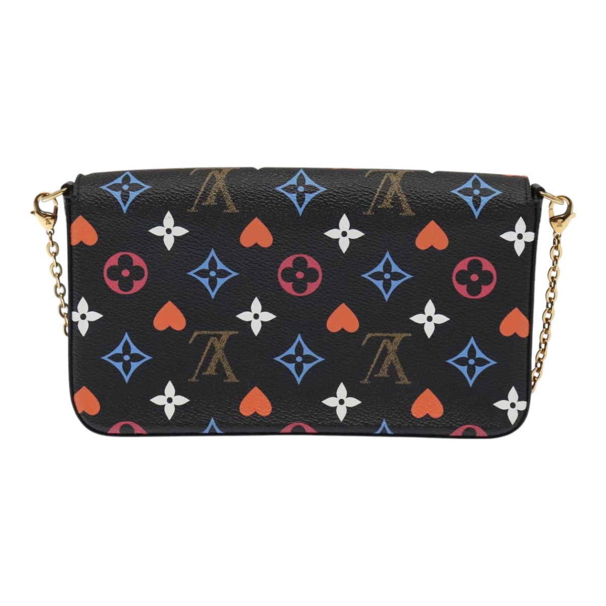 LOUIS VUITTON Monogram Game On Felicie Clutch Bag Black M80232 LV Auth 93736S