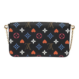 LOUIS VUITTON Monogram Game On Felicie Clutch Bag Black M80232 LV Auth 93736SM - 0