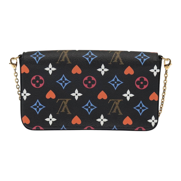 LOUIS VUITTON Monogram Game On Felicie Clutch Bag Black M80232 LV Auth 93736SM