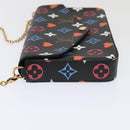 LOUIS VUITTON Monogram Game On Felicie Clutch Bag Black M80232 LV Auth 93736SM-4
