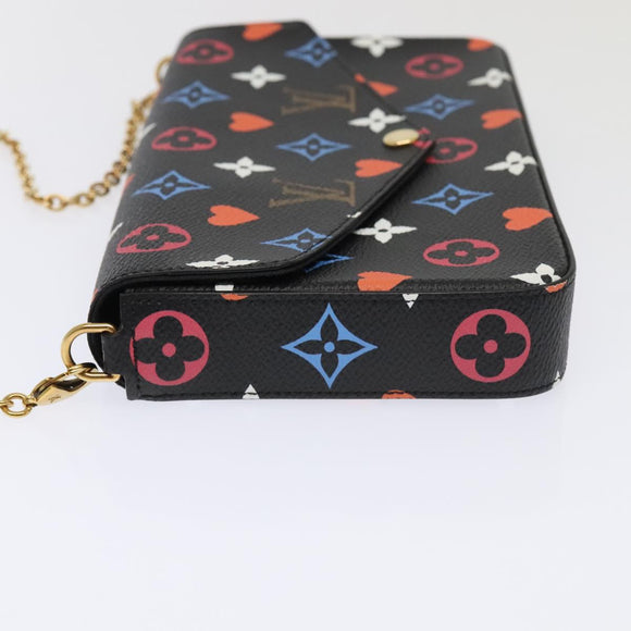LOUIS VUITTON Monogram Game On Felicie Clutch Bag Black M80232 LV Auth 93736SM