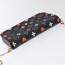 LOUIS VUITTON Monogram Game On Felicie Clutch Bag Black M80232 LV Auth 93736SM-6