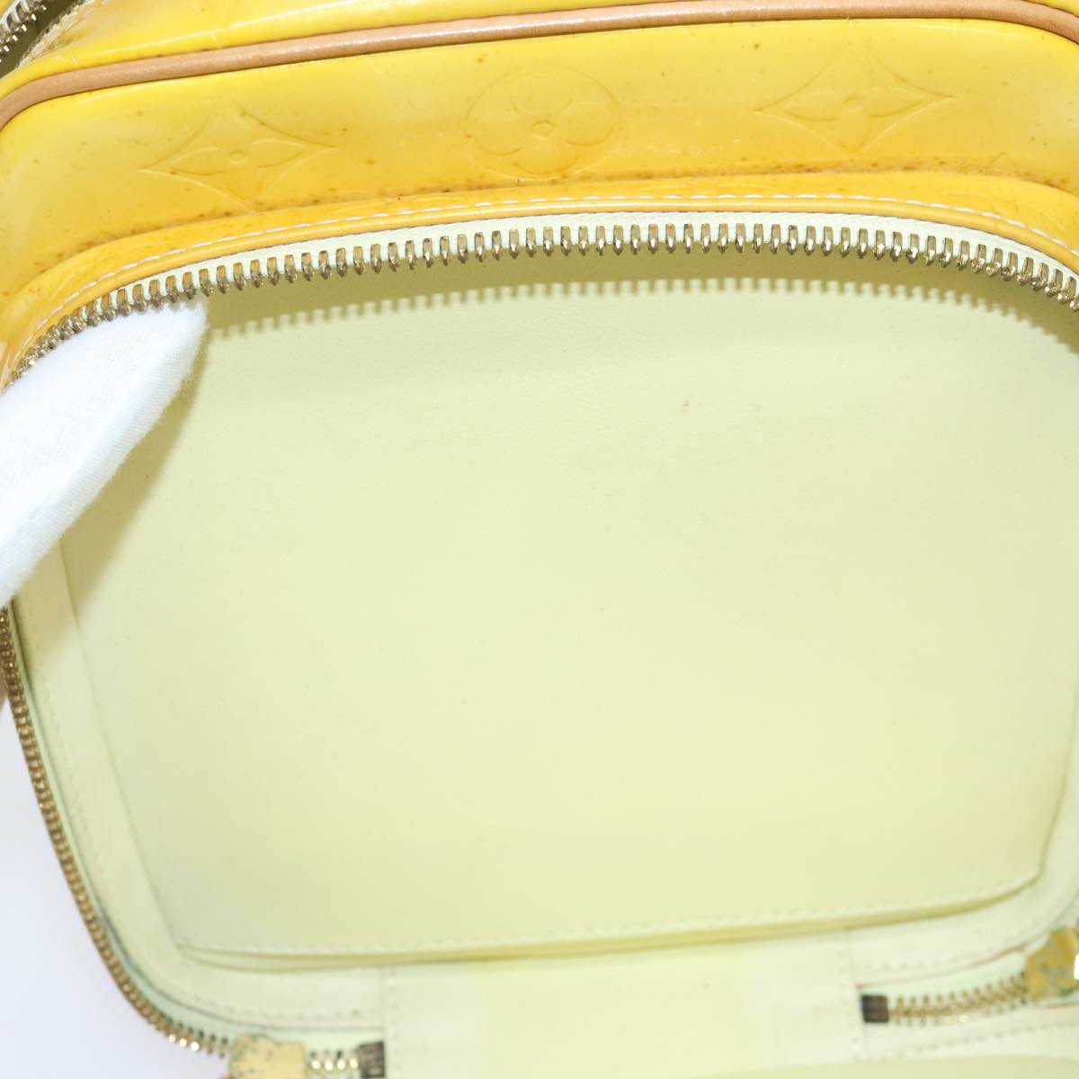 LOUIS VUITTON Monogram Vernis Wooster Shoulder Bag Yellow M91075 LV Auth 93762