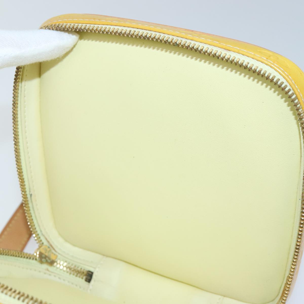 LOUIS VUITTON Monogram Vernis Wooster Shoulder Bag Yellow M91075 LV Auth 93762