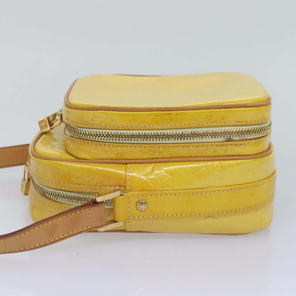 LOUIS VUITTON Monogram Vernis Wooster Shoulder Bag Yellow M91075 LV Auth 93762