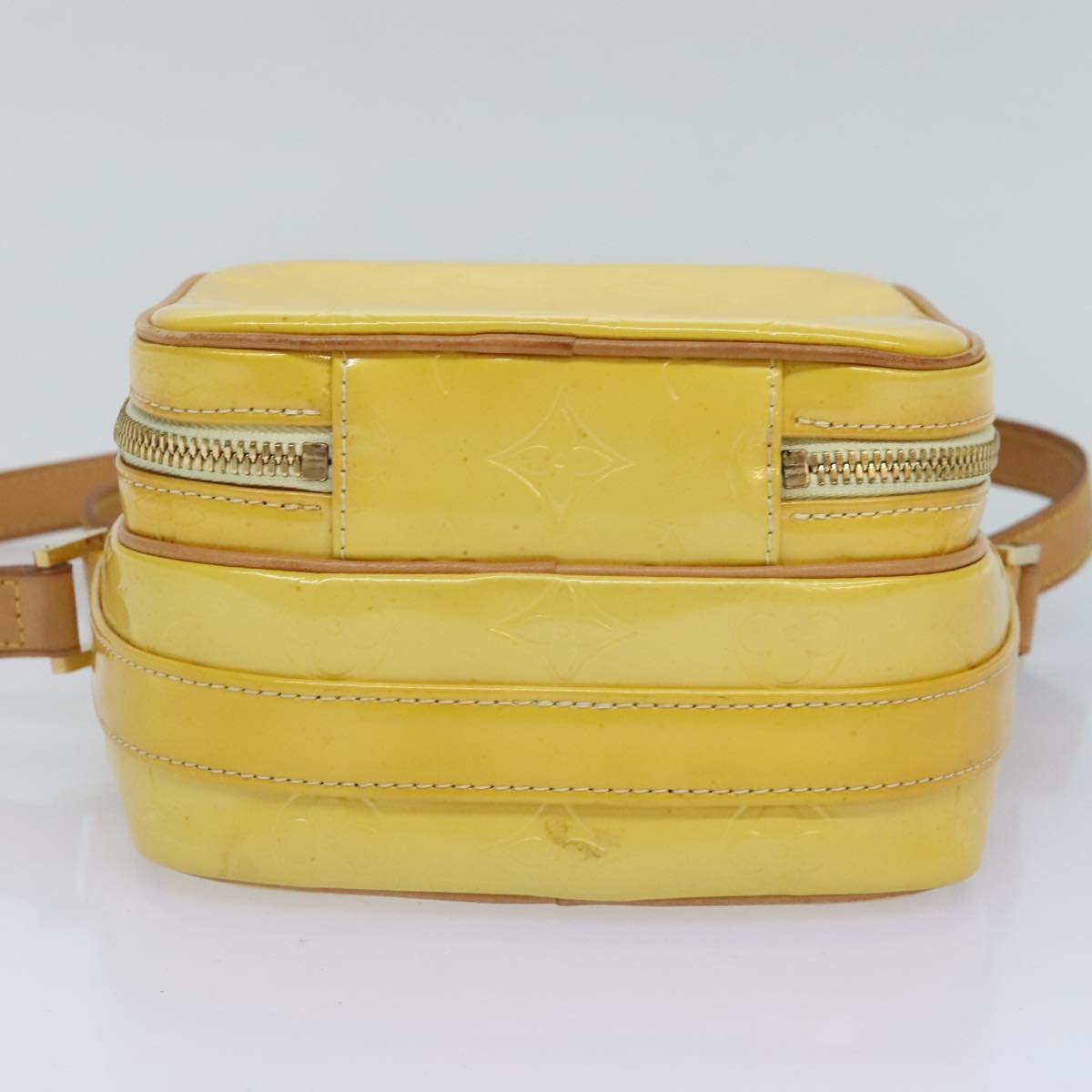 LOUIS VUITTON Monogram Vernis Wooster Shoulder Bag Yellow M91075 LV Auth 93762