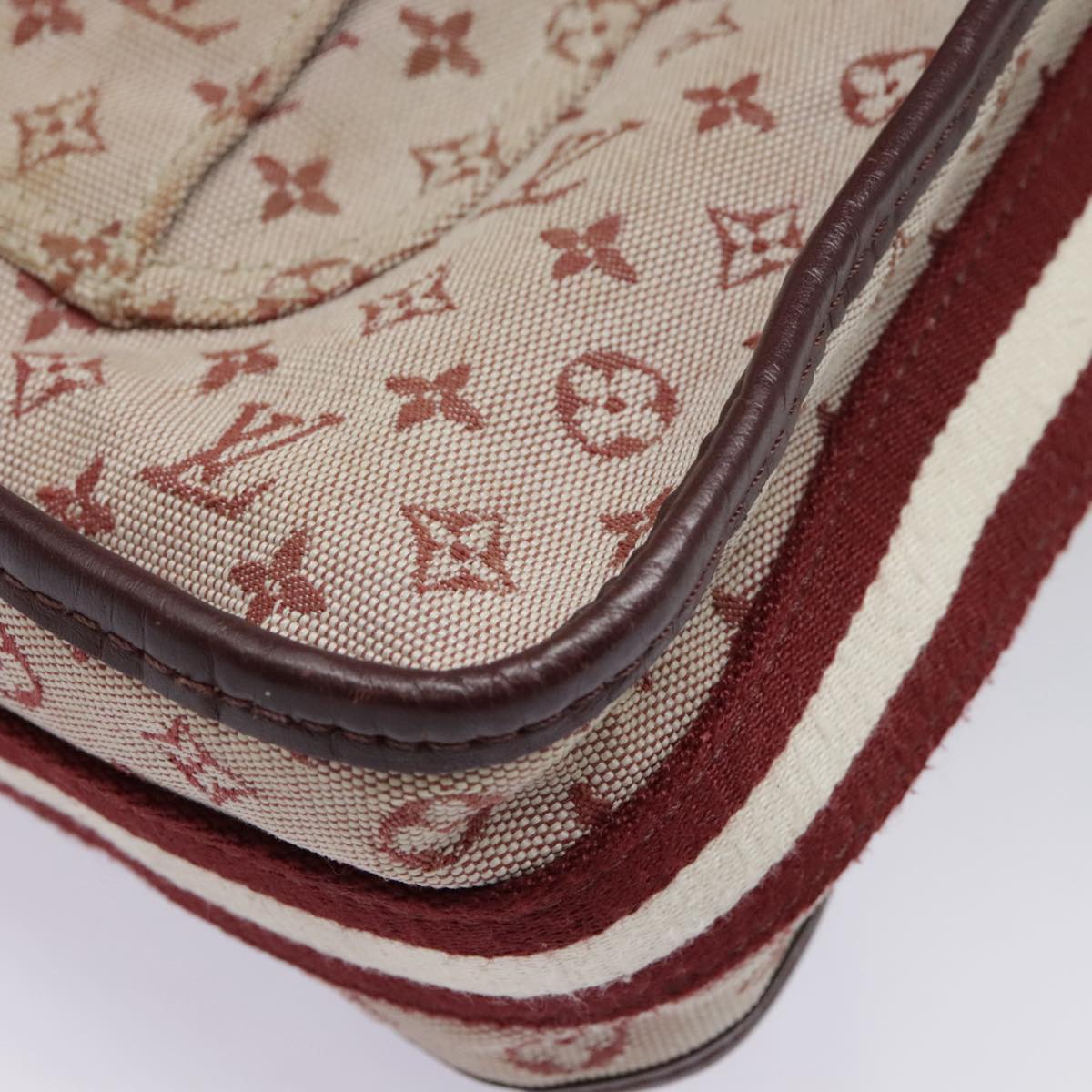 LOUIS VUITTON Monogram Mini Besace Mary Kate Bag Red M92321 LV Auth 93767